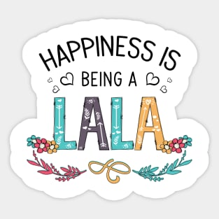 Happiness Is Being A Lala Wildflowers Valentines Mothers Day Sticker